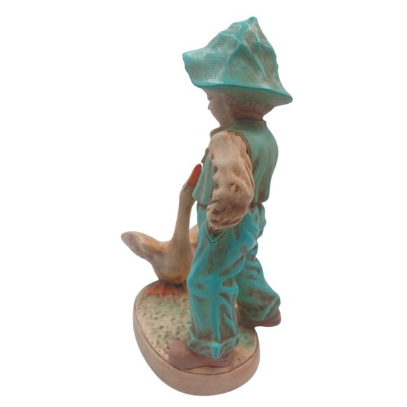 Vintage 1950 Holland Mold Dutch Boy & Girl With Geese Ceramic Figurines Set Of 2 - Picture 7 of 14